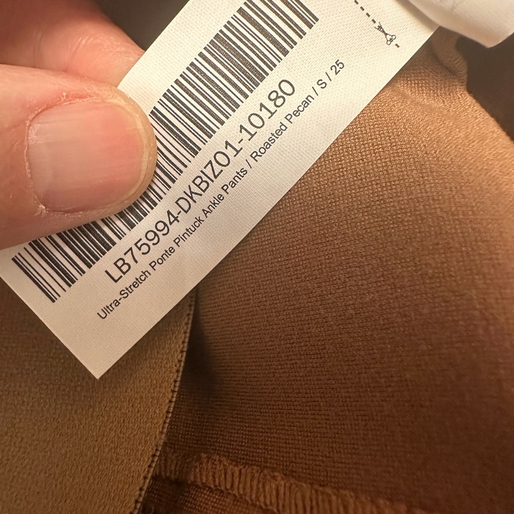 Quince Ultra-Stretch Ponte Pintuck Ankle Pants S Brown Roasted Pecan Minimalist - Picture 15 of 15